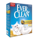 Bac à litière pour chats Ever Clean super premium avec deux chats blancs, avec un texte mettant en avant "NOUVEAU" et "Pattes sans litière."