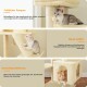 Orange getigerte Katze liegt in einer supergroßen beigen Hängematte mit den Maßen 41 cm x 51 cm, geeignet für Katzen bis zu 11 kg.