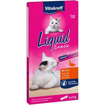 vitakraft friandise liquide cat 11x6 pièces canard et ß-glucanes 66x15 g