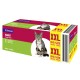 Boîte de nourriture pour chat FIT+FUN Ragout avec photo d'un chat tigré, emballage vert/magenta et texte jaune « XXL Grande Taille Petit Prix ».