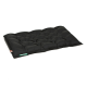 Schwarzes Haustierbett mit gepolstertem Design, das eine weiche, gepolsterte Oberfläche für Komfort bietet.