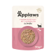 Applaws natürliche Katzenfutter-Tüte mit Thunfischfilet und Garnelen in Brühe, 70g, gekennzeichnet als 100% natürliche Zutaten.