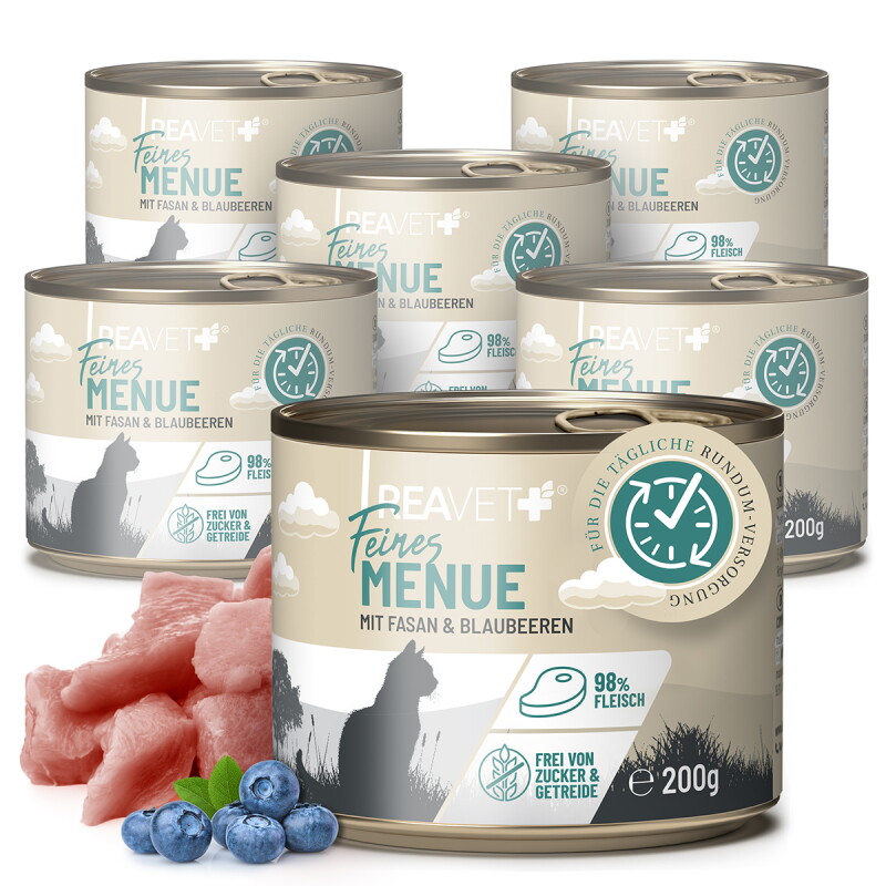 REAVET Feines Menue Fasan 6x200 g