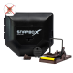Schwarze SNAPBOX X Nagetierfalle mit einer braunen Schnappfalle daneben, mit einem 'keine Nagetiere'-Symbol in der Ecke.