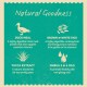 Natural Goodness infographic featuring Duck Meal, Brown & White Rice, Yucca Extract, and Omega 3 & 6 Oils with descriptions of benefits.
