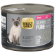 Select Gold Senior Pure Katzenfutterdose mit Bild einer Siamkatze, 72 % Pferdefleisch, getreidefreie Formel, 200 g.