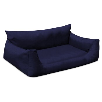 Tierlando NEMO Hundebett Hundesofa S M L Hundekorb Katzenbett 65 80 100cm dunkelblau 80 cm, 22 cm, 60 cm