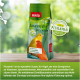 PANTO Exoten- und Kanarienfutter Beutel mit einem gelben Kanarienvogel und einem bunten Fink, mit Text, der Vitamine und Mineralien hervorhebt.