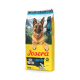 Josera High Protein Seefisch Erwachsenenhundefutterbeutel mit Deutschem Schäferhund und Bergkulisse, getreidefrei.