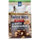 Hundfutterverpackung, beschriftet mit "Twice Nice", mit Rind- und Hühnerfleisch, mit zusätzlichen Filetstücken, 1 kg, und einem Duo-Protein, getreidefreies Rezept.