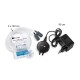 Mikro piezoelektrisches Luftpumpen-Kit, einschließlich zwei 150 cm langen Schläuchen, zwei Luftsteinen, einer Pumpeneinheit und einem Netzteil.