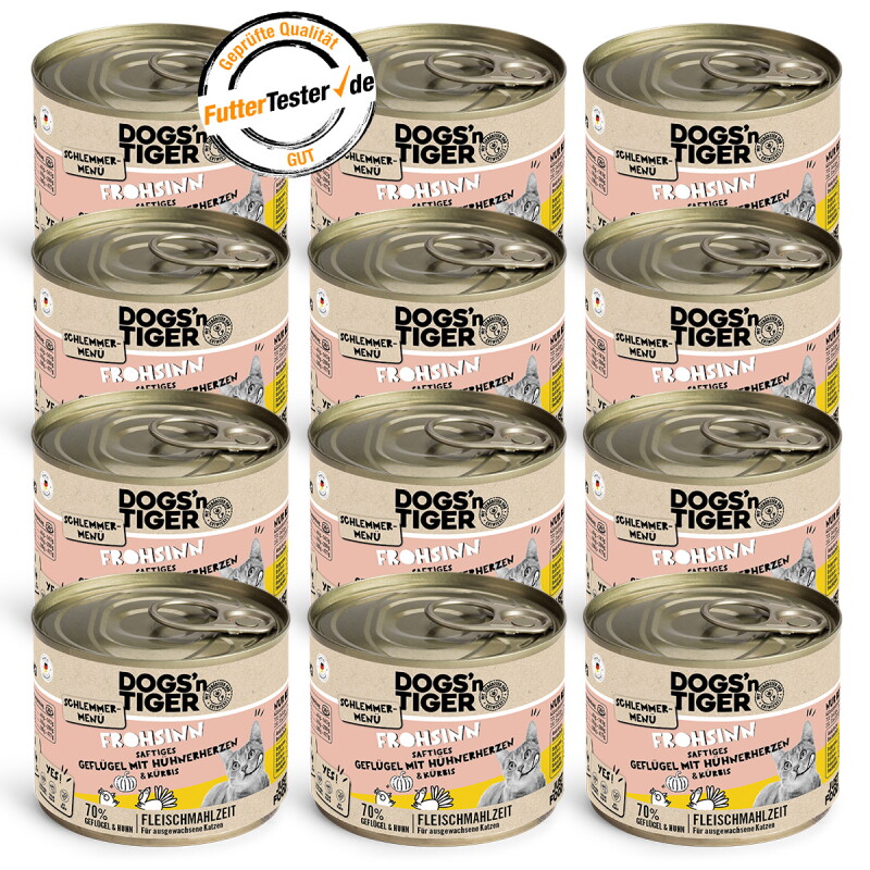 Dogs'n Tiger Katzennassfutter Frohsinn 12x200 g