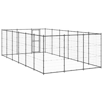 Outdoor Hundezwinger aus verzinktem Stahl 3,3 m, 6,6 m, 1,8 m