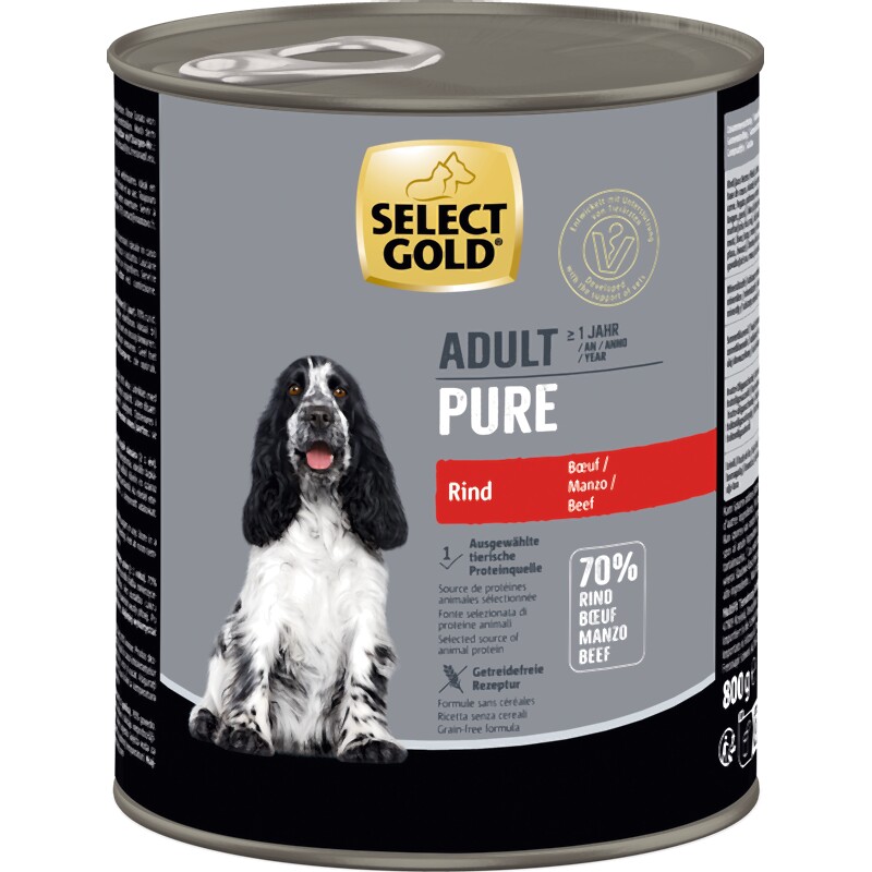 SELECT GOLD Pure Adult Rund 6x800 g