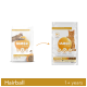 IAMS für Vitalität Katzenfutterverpackung, mit einer Katze und dem Text "Haarausfall" und "Vollständige & Ausgewogene Ernährung für Katzen."