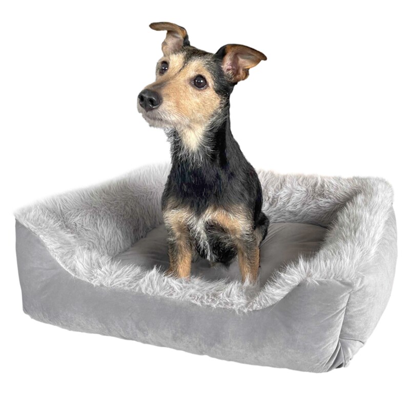Wallace & Jones Hundebett MAYFAIR silber/ grau S