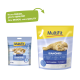 Twee "DIAMONDS" MultiFit kattenbakvulling verpakkingen: een zak van 6,4 kg en een zak van 8 L, beide met een kat en het label "Non-Clumping."