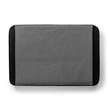 Grau Haustierbett mit schwarzen Kanten, mit einem einfachen, modernen Design und weichem Stoff.