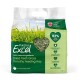Bag of Burgess Excel Dried Fresh Grass Timothy Feeding Hay 1kg with heart-shaped hay window, 92% of vets recommend Excel
