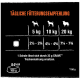 Tägliche Fütterungsempfehlungstabelle für Hunde, die Portionsgrößen für 5 kg, 10 kg und 20 kg Hunde zeigt, mit 84 kcal pro 100 g.