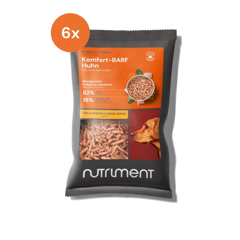 Nutriment Komfort-BARF Menü Huhn, Spinat & Erbsen 6x1 kg