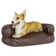 Hundebett Ergonomisch Kunstleder braun S