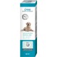 PetBalance Care Microsilver Dental Gel Verpackung mit einem lächelnden Golden Retriever, mit Text, der "Microsilver Dental Gel" und "Minzöl" hervorhebt.