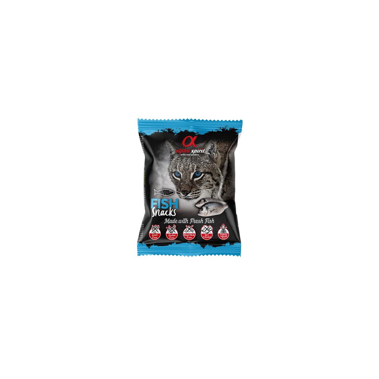 alpha spirit Cat Snack gewürfelt 50g Fisch