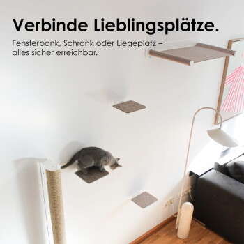 Grau gefilzter Tiermatte mit dunklem Rand, entworfen für Komfort und Stil in der Tierpflege.