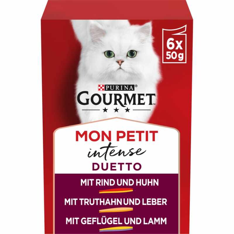 GOURMET Mon Petit Intense 8 x 6 x 50 g Duetti met vlees