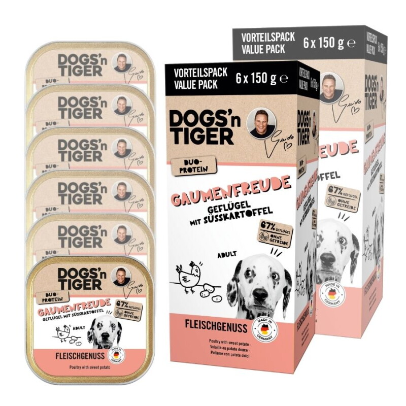 Dogs'n Tiger Gaumenfreude Multibox Geflügel 12x150 g