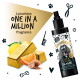 Schwarze Sprühflasche mit dem Etikett "One in a Million Cologne" mit einem Foto eines Hundes und einem Text, der das Produkt und die Marke vorstellt.