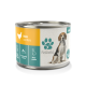 Dosen-Hundefutter mit der Aufschrift "Huhn und Reis" und einem Beagle-Bild, mit der Marke "Fellicita", hebt hochwertige Zutaten und Mono-Protein hervor.