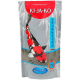 Eine Tüte KI-JA-KO Premium-Koi-Futter mit einem bunten Koi-Fisch auf der Vorderseite, beschriftet mit "Spirulina" und "6mm," mit "Leicht verdaulich!" hervorgehoben.