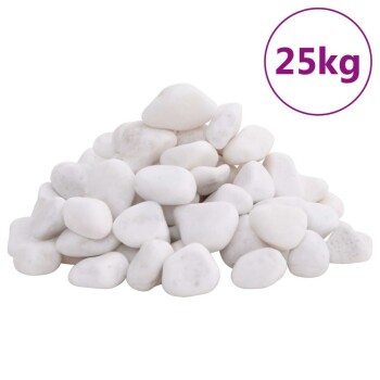 Polierte Kiesel Weiß 2-5 cm 25 kg