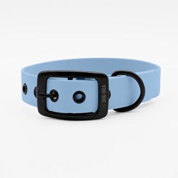 Biothane Halsband Hellblau Schwarz S