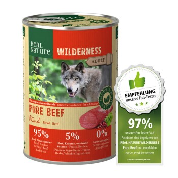 REAL NATURE WILDERNESS Adult 6x400g Pure Beef Rind
