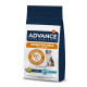 Sac de croquettes Advance Veterinary Diets Weight Balance pour chiens, présentant un chien moyen et le texte : "94% des chiens" et "réduisent leur poids en 2 mois."