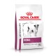 Royal Canin Veterinär-Nierenfutter für kleine Hunde, mit einem schwarz-weißen Hundebild auf der Verpackung.