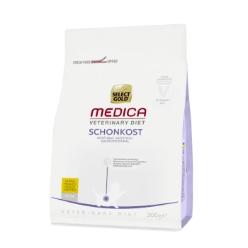 Select Gold Medica Veterinary Diet Schonkost, 300g Beutel für Kätzchen, als leicht verdauliche gastrointestinal Diät gekennzeichnet.