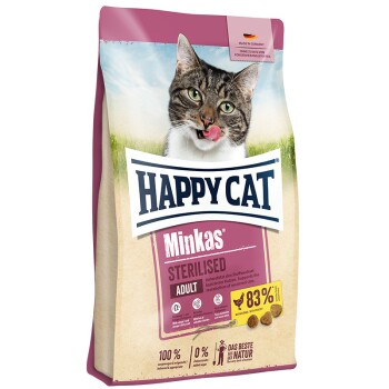 Minkas Trockenfutter Katze Adult, Sterilised, Geflügel 10 kg