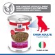 Boîte d'aliment humide Hill's Science Plan pour chien adulte — loaf pâté au bœuf ; mention « Chien Adulte », « Produit en Italie ».