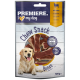 Opakowanie dla Premiere I Love My Dog Chew Snack Bones, z golden retrieverem i wyeksponowanymi smakołykami w kształcie kości. 120g.