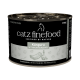 Catz Finefood Känguru Katzenfutterdose mit Nachtkerzenöl, schwarzem und grauem Etikett, hergestellt in Deutschland seit 2010.