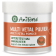 AniForte Multi Vetal Pulverdose, orange Etikett mit der Aufschrift 'MULTI VETAL PULVER' und 'Unterstützt das Immunsystem'.