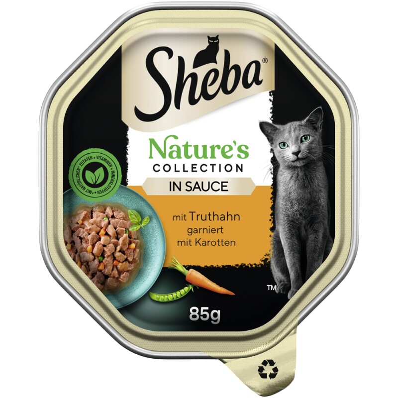 Sheba Nature's Collection 22 x 85 g in saus Kalkoen & kalkoen