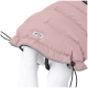 A pink puffer jacket designed for pets, featuring a tag that reads "AntOne" and adjustable straps for a secure fit.