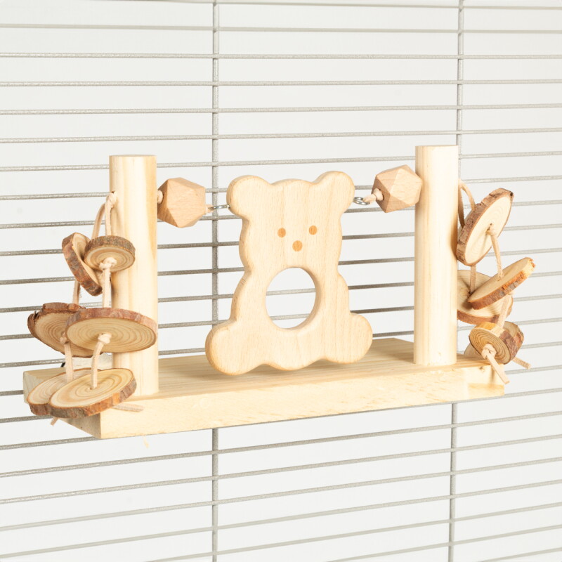 HappyBird Vogelspielzeug Bearie Swing Käfigwand