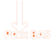 Carré orange avec une grande flèche blanche vers le bas au-dessus d'un texte blanc en gras «PRIX BAS».