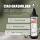 Ciao Grasmilben Spray für Haustiere, mit dem Etikett "ALPHAZOO Force", das eine effektive und kraftvolle, nachhaltige Formel sowie sanften Schutz verspricht.